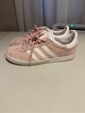 adidas Kids Suede Sneakers - Light Pink & White